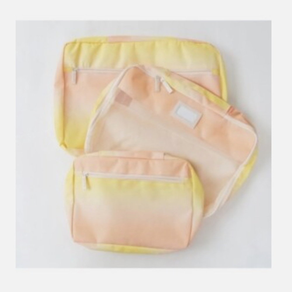 Calpak Set of 3 Packing Cubes in Sorbet Small, Medium & Large